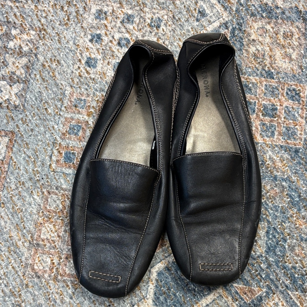 Merona Black Leather Loafers